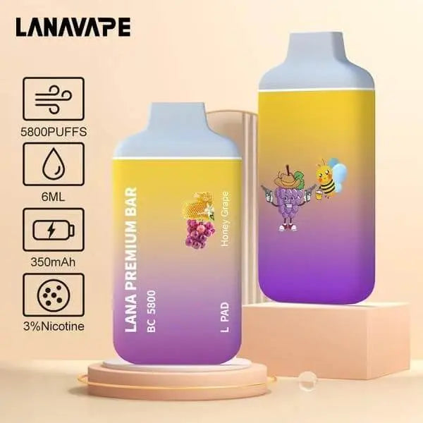 LANA-PREMIUM-BAR-5800-PUFFS-HONEY-GRAPE-SG-Vape-Hub
