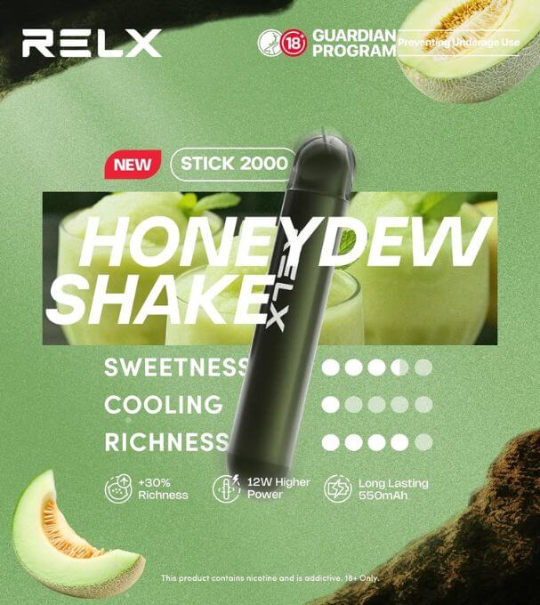 RELX-STICK-2K-HONEYDEW-SHAKE-SG-Vape-Hub